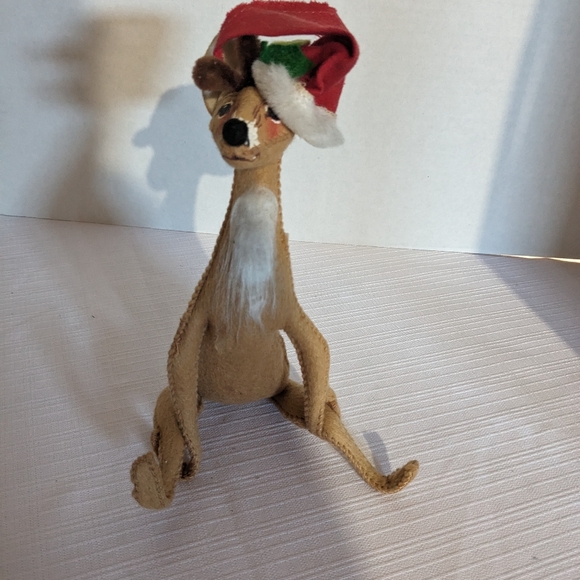 Annalee 1965 reindeer 8" mobilitee plush doll Christmas holidays USA - Picture 11 of 11